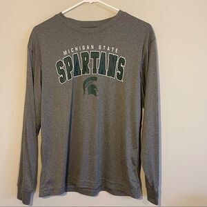 Michigan State Spartans Long Sleeve Polyester Crew Neck Pullover Sweater Size XL